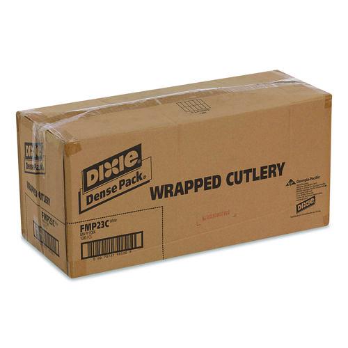 Image of Dixie® FMP23C Mediumweight Polypropylene Cutlery, Individually Wrapped, Fork, Plastic, White, 1,000/Carton