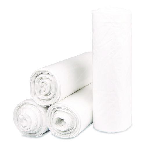 Image of Inteplast Group SL3339XHN Institutional Low-Density Can Liners, 33 gal, 0.8 mil, 33" x 39", Natural, Interleaved Roll, 25 Bags/Roll, 6 Rolls/Carton