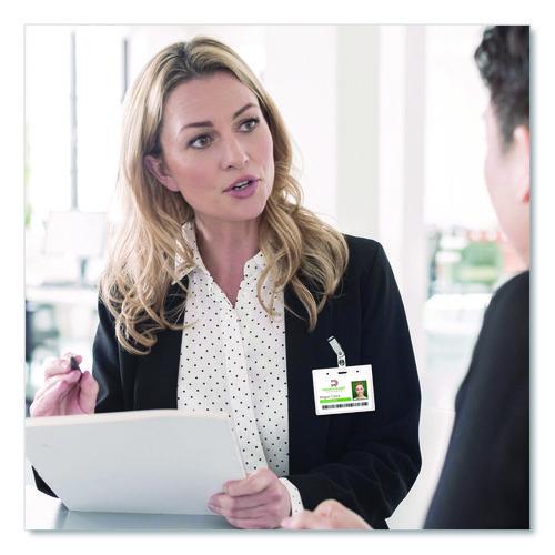 Image of Avery® 2921 Secure Top Clip-Style Badge Holders, Horizontal, 2 1/4 X 3 1/2, Clear, 50/box