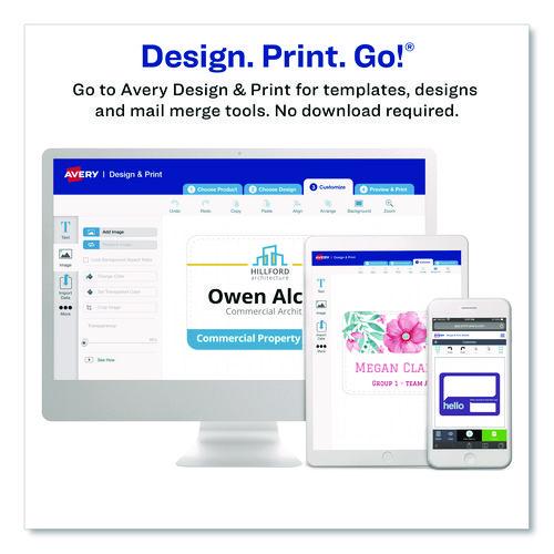 Image of Avery® 02923 Heavy-Duty Clip-Style Badge Holders, Horizontal, 4 X 3, Clear, 100/box