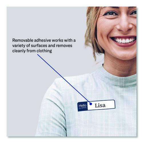 Image of Avery® 5154 Flexible Self-Adhesive Mini Name Badge Labels, 1 X 3.75, Hello, Assorted, 100/pack
