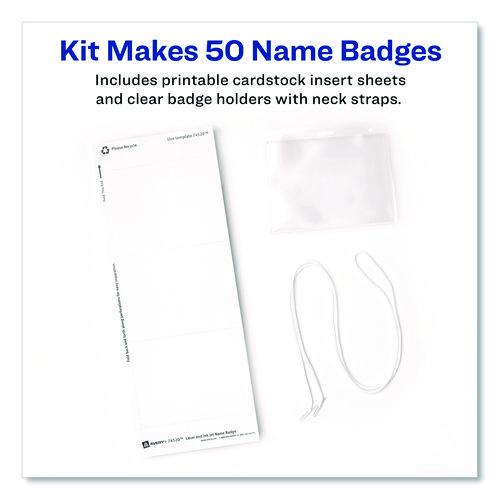 Image of Avery® AVE74520 Necklace-Style Badge Holder W/laser/inkjet Insert, Top Load, 4 X 3, We, 50/box