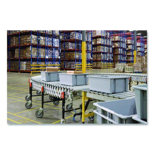 Image of Rubbermaid® Commercial FG172200GRAY Palletote Box, 11.97 gal, 1.6 cu ft, 15.5" x 19.5" x 13", Gray