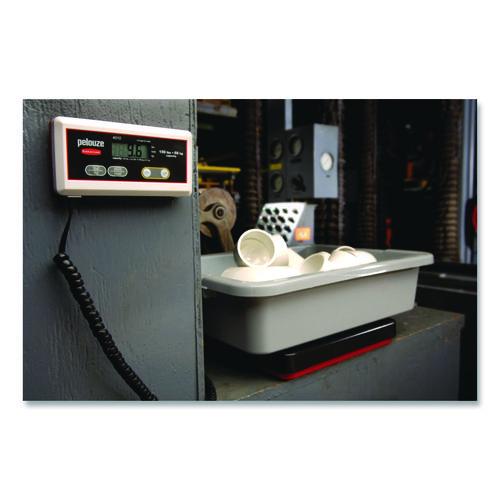 Image of Rubbermaid® Commercial FG401088 Digital Receiving Scale, 150 lb Capacity, Black/Red