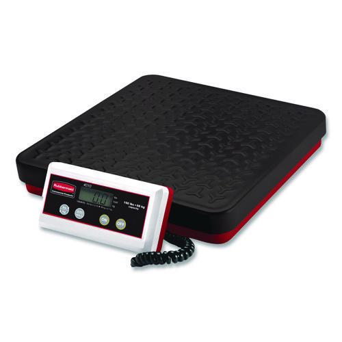 Image of Rubbermaid® Commercial FG401088 Digital Receiving Scale, 150 lb Capacity, Black/Red