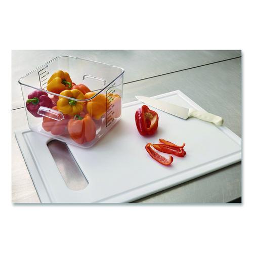 Image of Rubbermaid® Commercial FG631200CLR Square Storage Container, 12 qt, 10.5 x 11.31 x 7.75, Clear, Plastic