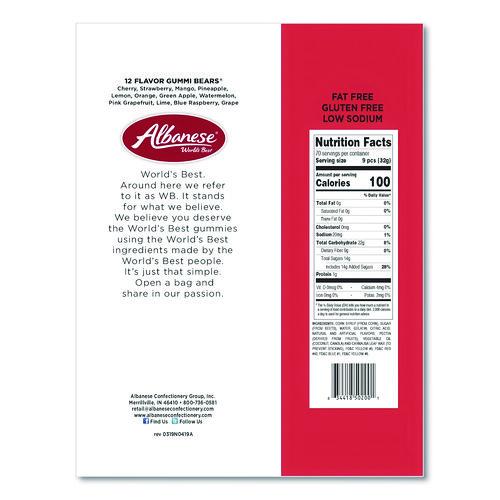 Image of Albanese® World™s Best ACG51200 Gummi Bears, 12 Assorted Fruit Flavors, 5 lb Bag