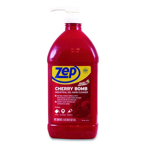 Image of Zep Commercial® ZUCBHC484 Cherry Bomb Gel Hand Cleaner, Cherry Scent, 48 oz, 4/Carton