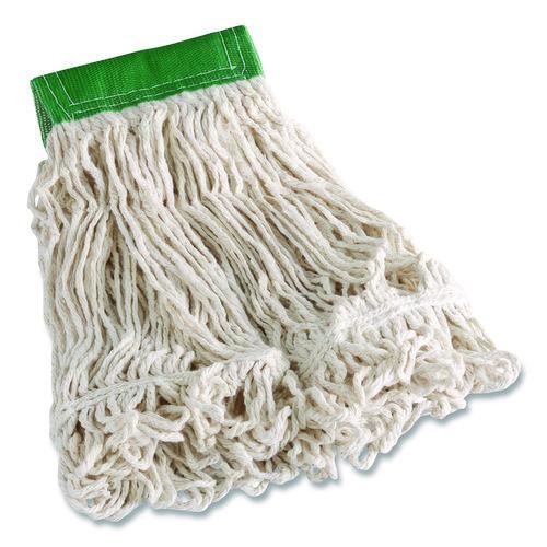 Image of Rubbermaid® Commercial FGD25206WH00 Super Stitch Blend Mop Head, Cotton/Synthetic, Medium, White