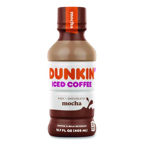 Image of Dunkin'® 049000072389 Mocha Iced Coffee Drink, 13.7 Oz Bottle, 12/carton