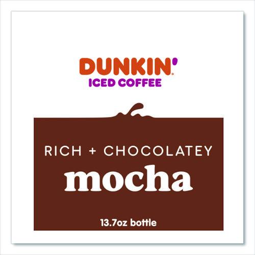 Image of Dunkin'® 049000072389 Mocha Iced Coffee Drink, 13.7 Oz Bottle, 12/carton