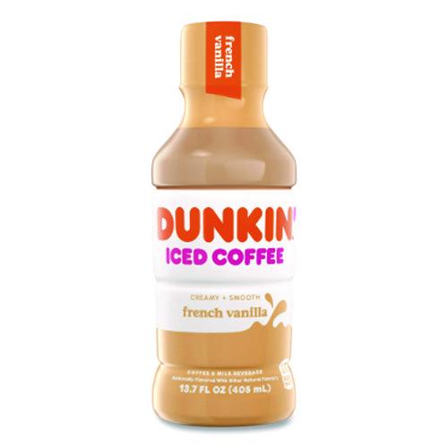 Image of Dunkin'® 049000072396 French Vanilla Iced Coffee Drink, 13.7 Oz Bottle, 12/carton