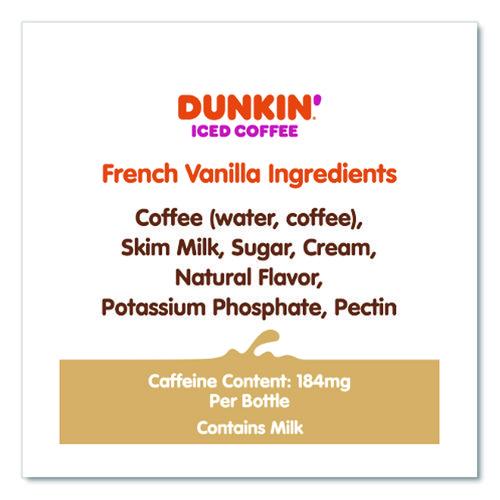 Image of Dunkin'® 049000072396 French Vanilla Iced Coffee Drink, 13.7 Oz Bottle, 12/carton