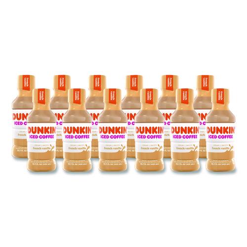 Image of Dunkin'® 049000072396 French Vanilla Iced Coffee Drink, 13.7 Oz Bottle, 12/carton