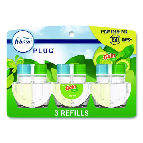 Image of FebrezeÂ® PLUG Air Freshener Refills, Gain Scent, 2.63 oz, 3/Pack, 6 Packs/Carton