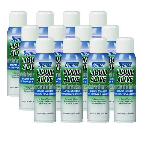 Image of Dymon® 33420 Liquid Alive Carpet Cleaner/deodorizer, 20 Oz Aerosol Spray, 12/carton