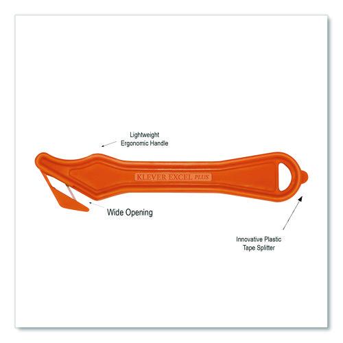 Image of Klever Kutter PLS-400-30G Excel Plus Safety Cutter, 7" Plastic Handle, Orange, 10/Box