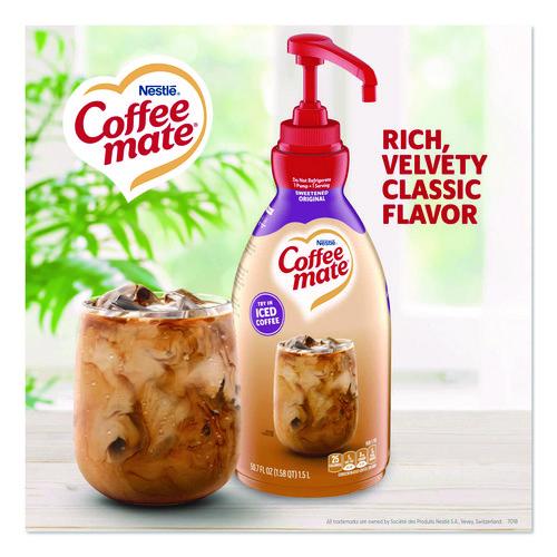Image of Coffee mate® 12039938 Liquid Coffee Creamer, Sweetened Original, 1.5 L Pump Bottle