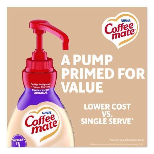 Image of Coffee mate® 12039938 Liquid Coffee Creamer, Sweetened Original, 1.5 L Pump Bottle