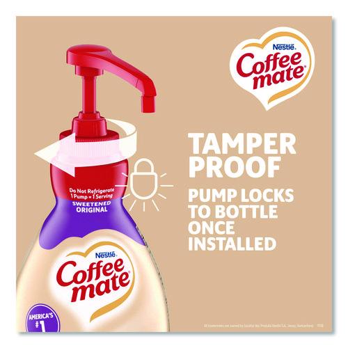 Image of Coffee mate® 12039938 Liquid Coffee Creamer, Sweetened Original, 1.5 L Pump Bottle, 2/Carton