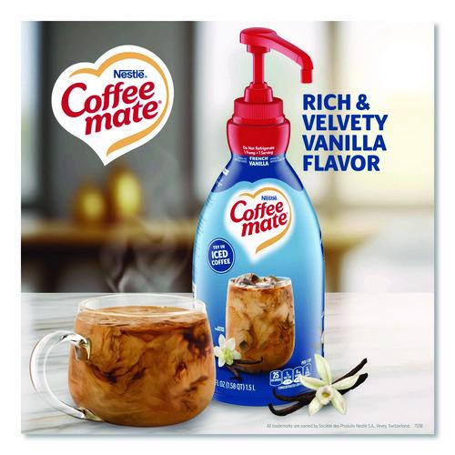 Image of Coffee mate® 12039864 Liquid Coffee Creamer, French Vanilla, 1.5 L Pump Bottle