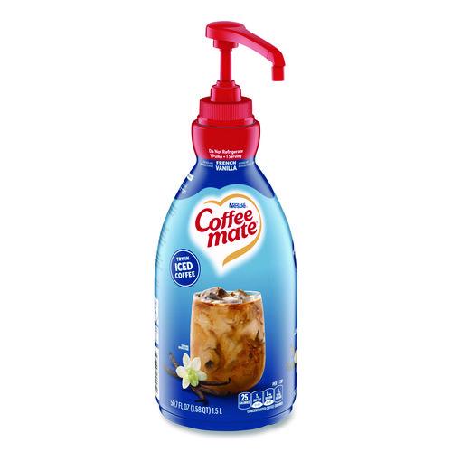 Image of Coffee mate® 12039864 Liquid Coffee Creamer, French Vanilla, 1.5 L Pump Bottle