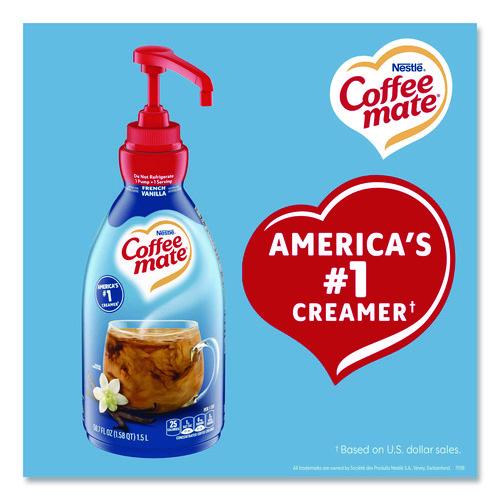 Image of Coffee mate® 12039864 Liquid Coffee Creamer, French Vanilla, 1.5 L Pump Bottle, 2/Carton