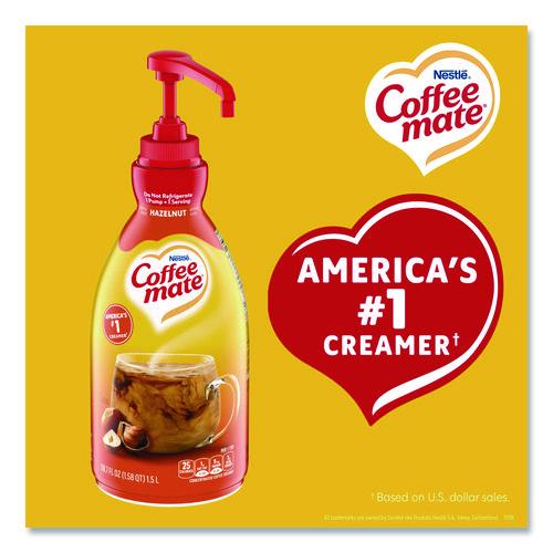 Image of Coffee mate® 12039865 Liquid Coffee Creamer, Hazelnut, 1.5 L Pump Bottle, 2/Carton