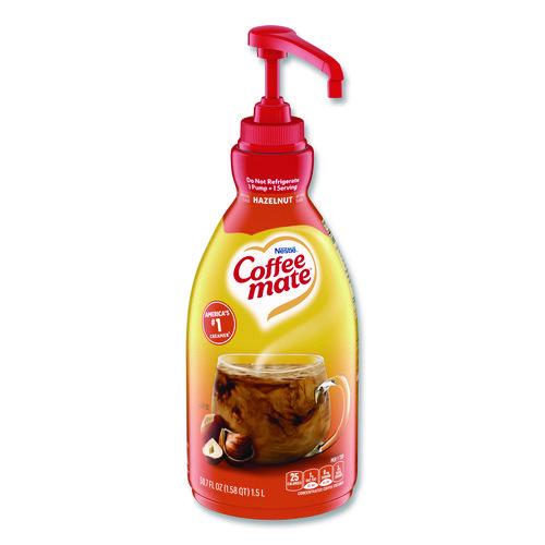 Image of Coffee mate® 12039865 Liquid Coffee Creamer, Hazelnut, 1.5 L Pump Bottle