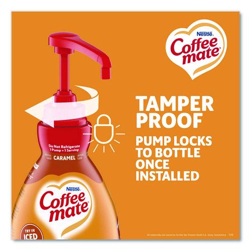 Image of Coffee mate® 12536266 Liquid Creamer Pump Bottle, Caramel, 50.7 oz Pump Bottle, 2/Carton