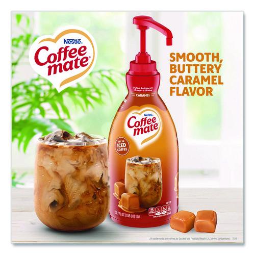 Image of Coffee mate® 12536266 Liquid Creamer Pump Bottle, Caramel, 50.7 oz Pump Bottle
