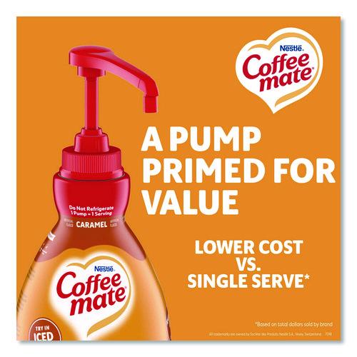 Image of Coffee mate® 12536266 Liquid Creamer Pump Bottle, Caramel, 50.7 oz Pump Bottle