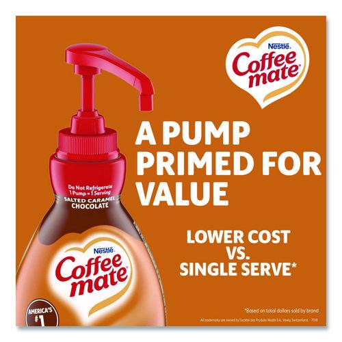 Image of Coffee mate® 12323367 Liquid Creamer Pump Bottle, Salted Caramel Chocolate, 1.5 L Pump Bottle