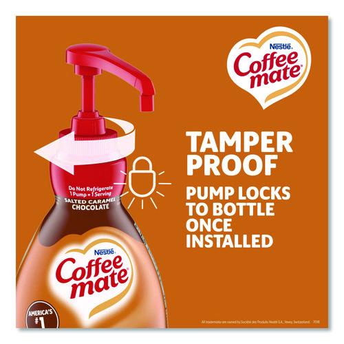 Image of Coffee mate® 12323367 Liquid Creamer Pump Bottle, Salted Caramel Chocolate, 1.5 L Pump Bottle, 2/Carton