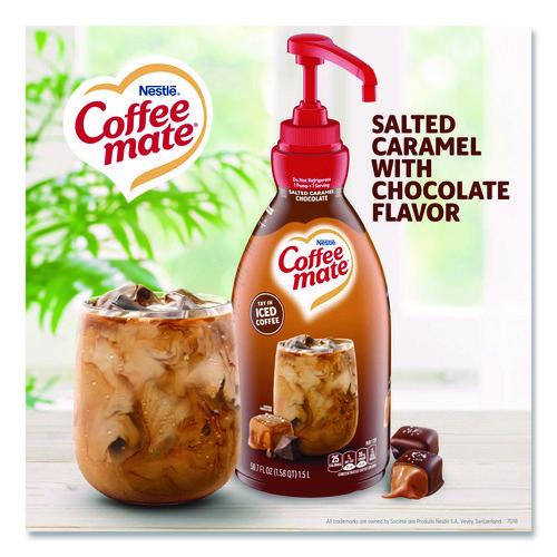 Image of Coffee mate® 12323367 Liquid Creamer Pump Bottle, Salted Caramel Chocolate, 1.5 L Pump Bottle