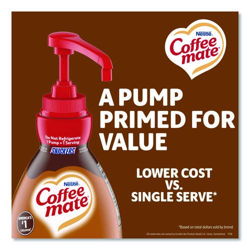 Image of Coffee mate® NES97955 Liquid Coffee Creamer, Snickers, 1.5 L Pump Bottle
