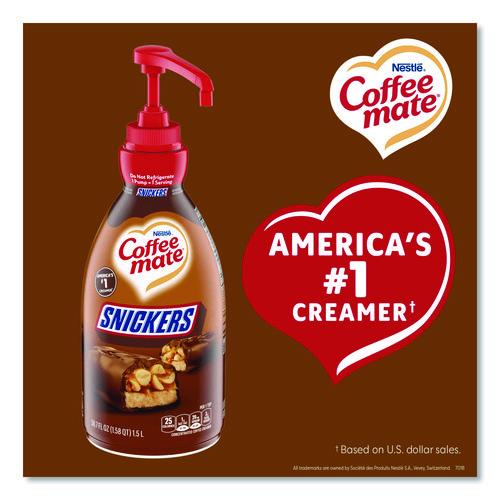 Image of Coffee mate® NES97955 Liquid Coffee Creamer, Snickers, 1.5 L Pump Bottle