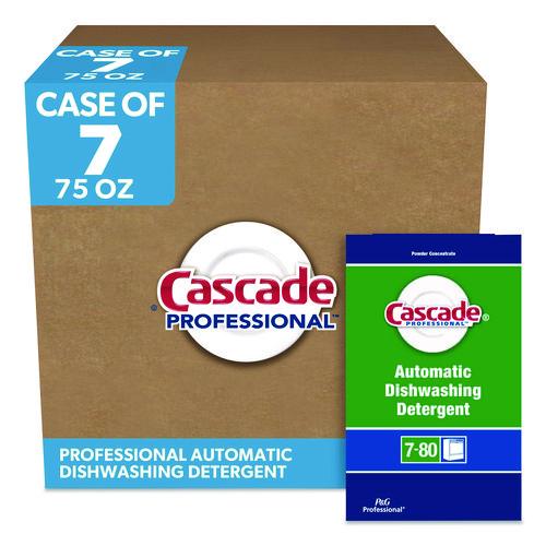 Image of Cascade® PRO 59535 Automatic Dishwasher Detergent Powder, Fresh Scent, 75 oz Box, 7/Carton