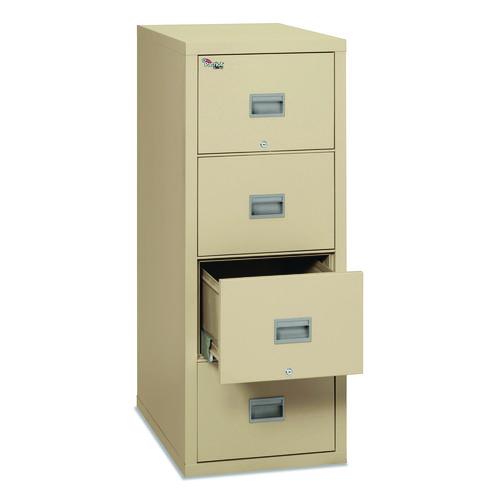 Image of FireKing® 4P1831-CPA Patriot By Fireking Insulated Fire File, 1-Hour Fire Protection, 4 Letter-Size File Drawers, Parchment, 17.75 X 31.63 X 52.75