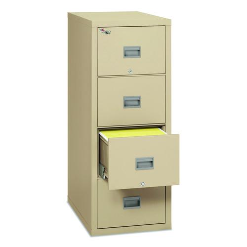 Image of FireKing® 4P1831-CPA Patriot By Fireking Insulated Fire File, 1-Hour Fire Protection, 4 Letter-Size File Drawers, Parchment, 17.75 X 31.63 X 52.75