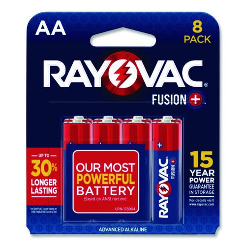 Image of Rayovac® RAY8158TFUS Fusion Performance Alkaline AA Batteries, 8/Pack