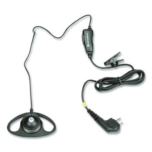 Image of Motorola® HKLN4599 D-Style Earpiece with In-Line Microphone and Push-To-Talk, Black