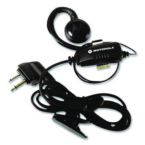Image of Motorola® HKLN4604 Swivel Monaural Over The Ear Earpiece with In-Line Microphone and Push-To-Talk, Black