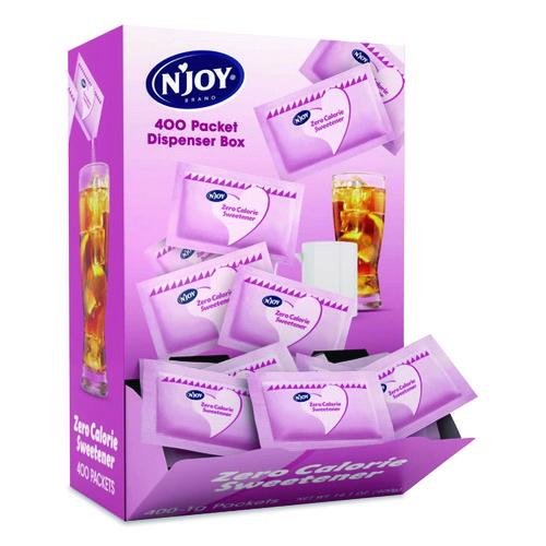 Image of N'Joy 83034 Pink Saccharin Artificial Sweetener, 0.04 oz Packet, 400/Box