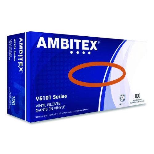 Image of AMBITEX® LMD5101 L5101 Series Lightly Powdered Latex Gloves, Medium, 4 mil Thick, 9" Long, Cream, 100/Box