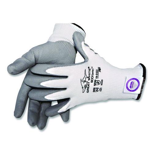Image of PIP 19-D322/L Great White 3GX Seamless Knit Dyneema Diamond Blended Gloves, EN388: 4542, Large, White/Gray, Pair