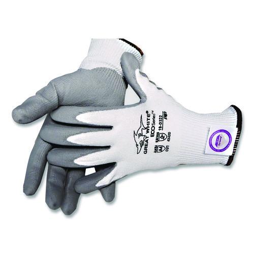 Image of PIP 19-D322/M Great White 3GX Seamless Knit Dyneema Diamond Blended Gloves, EN388: 4542, Medium, White/Gray, Pair
