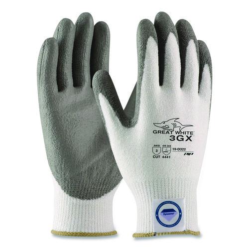 Image of PIP 19-D322/XL Great White 3GX Seamless Knit Dyneema Diamond Blended Gloves, EN388: 4542, X-Large, White/Gray, Pair