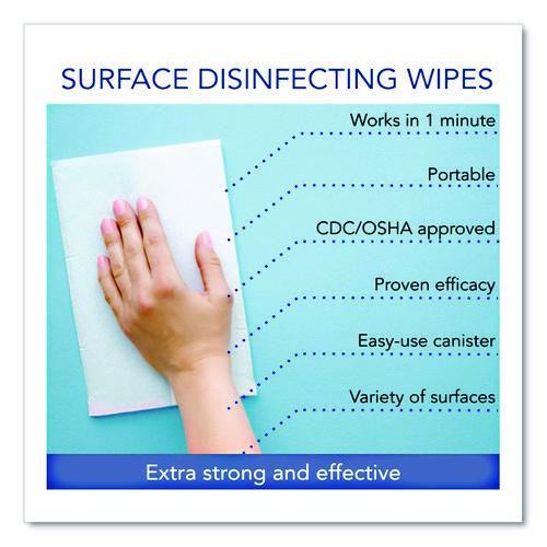 Image of Sani Professional® P25372 Sani-Cloth Prime Germicidal Disposable Wipes, Large, 1-Ply, 6 X 6.75, Unscented, White, 160/canister, 12 Canisters/carton