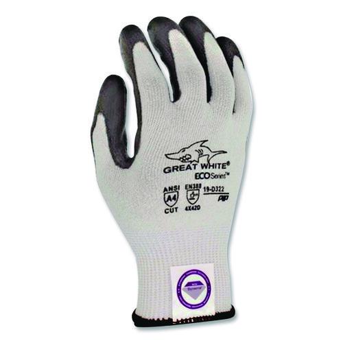 Image of PIP 19-D322/L Great White 3GX Seamless Knit Dyneema Diamond Blended Gloves, EN388: 4542, Large, White/Gray, Pair